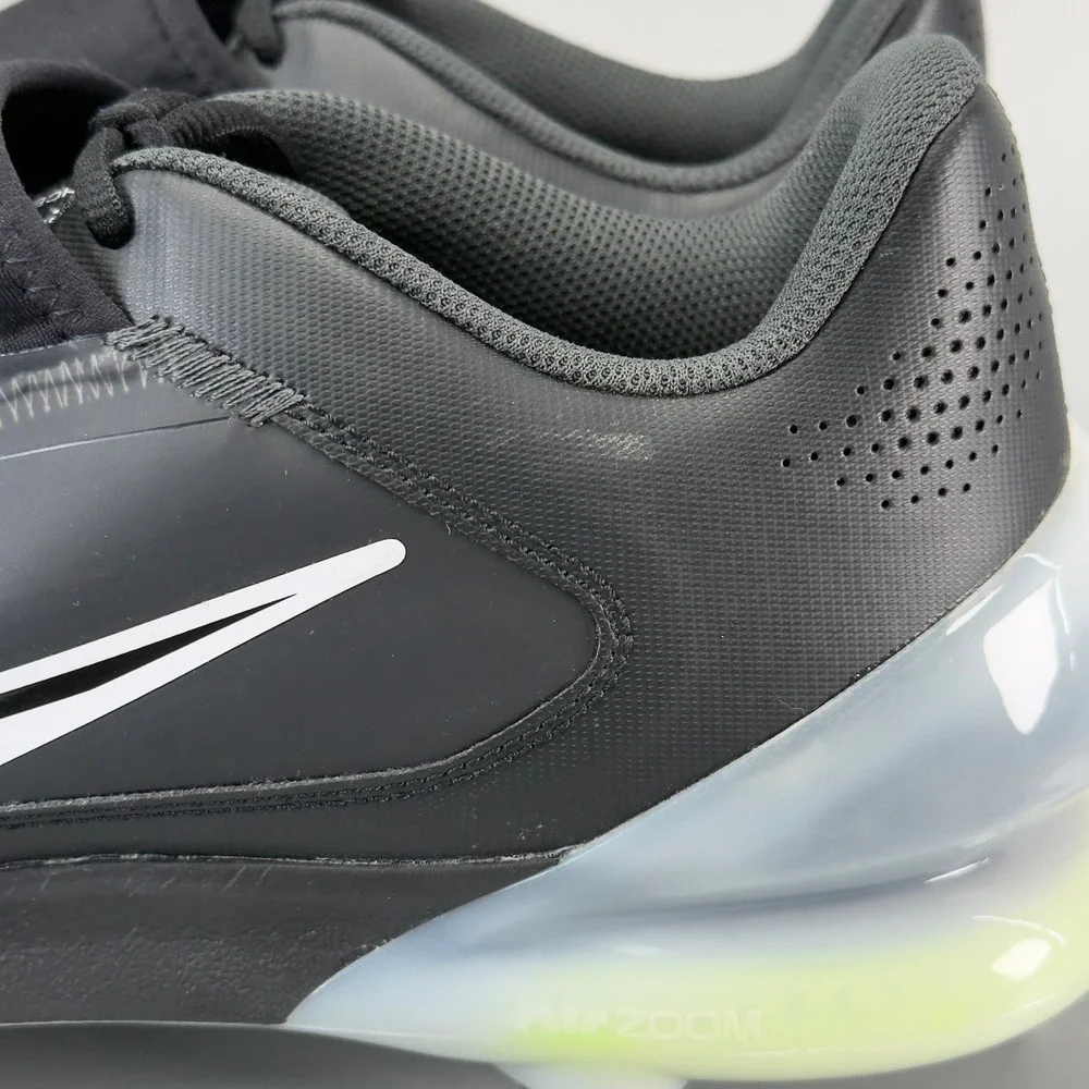 Nike Force Zoom Trout 8 Pro Mens 14 Metal Baseball Cleats Black Shoe Hidden Lace